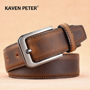 Luxury Men Vintage Cowhide Belt High Quality Genuine Leather Waist Belt t50