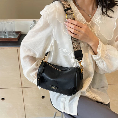 Splicing Leather Fashion Retro Women Handbags and Purses Vintage PU Leather Crossbody Bags Shoulder Bags