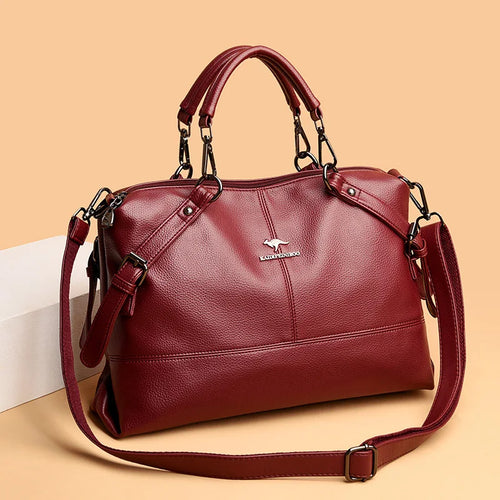 High Quality Women Genuine Leather Handbags Pure Color Sacs De Marque De Luxe En Cuir Veritable Femme Bolso