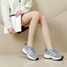 Laden Sie das Bild in den Galerie-Viewer, Women&#39;s Casual Mesh Breathable Trainers Lace Up Platform Sneakers x61