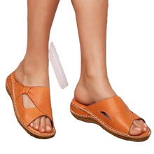 Cargar imagen en el visor de la galería, Sandals Women Plus Size 35-43 2023 New Retro Summer Flat Casual Outdoor Beach Slippers Female Wedge Platform Orthopedic Slides