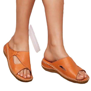Sandals Women Plus Size 35-43 2023 New Retro Summer Flat Casual Outdoor Beach Slippers Female Wedge Platform Orthopedic Slides