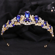 Charger l&#39;image dans la galerie, Purple Crystal Bridal Tiaras Crowns Women Wedding Rhinestone Diadem Crown Tiara bc75 - www.eufashionbags.com