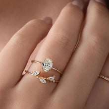 Cargar imagen en el visor de la galería, 2Pcs Trendy Set Rings for Women Fancy Finger Accessories Wedding Jewelry n210
