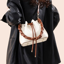 Laden Sie das Bild in den Galerie-Viewer, Luxury PU Leather Designer Shoulder Bag Women Fashion Bucket Handbag Crossbody Purse a174