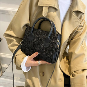 Floral Graphic Satchel Bag For Women Fashion Mini Square Bag Fashion Handbag Designer Shoulder Crossbody Bags