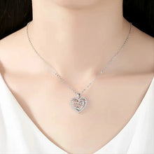 Charger l&#39;image dans la galerie, Multi Love Heart Pendant Necklace for Women Silver Color Luxury Cubic Zirconia Aesthetic Bridal Wedding Jewelry