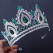 Load image into Gallery viewer, Luxury AB Color Rhinestone Bridal Tiaras Crowns Baroque Crystal Pageant Diadem Headbands e32