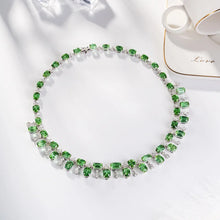 Laden Sie das Bild in den Galerie-Viewer, NEW Simulation Green Tourmaline Choker Necklace For Women Wedding Accessories x43