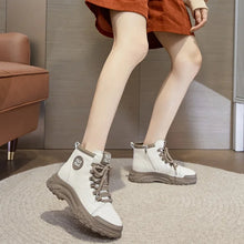 Carica l&#39;immagine nel visualizzatore di Gallery, Autumn Winter Shoes Genuine Leather Sneakers Fashion Boots for Women q158