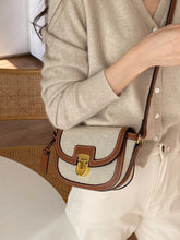Load image into Gallery viewer, 2023 New Small Style Contrast Panel Canvas Retro One Shoulder Crossbody Saddle Bag