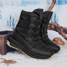 Load image into Gallery viewer, Women Waterproof Snow Boots Keep Warm Plush Platform Shoes Lace Up Mid-Calf Boots