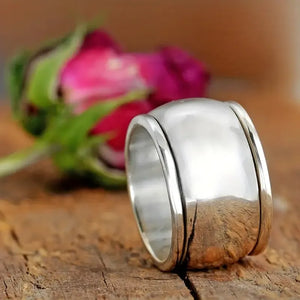 3 Metal Colors Smooth Rings for Women Daily Wear Fashion Versatile Finger Accessories Size 6-13