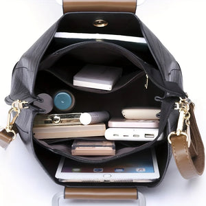 PU soft leather texture handbag with niche design, fashionable one shoulder shoulder shoulder bag, large capacity tote bag