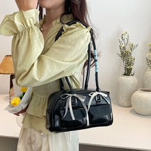 Carica l&#39;immagine nel visualizzatore di Gallery, Small Double Pockets Shoulder Bags for Women 2024 New Fashion Designer Ribbon Bag Female Handbags
