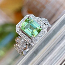 Charger l&#39;image dans la galerie, Luxury Trendy Green CZ Geometric Rings for Women Wedding Jewelry n202