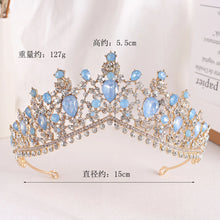 Carica l&#39;immagine nel visualizzatore di Gallery, Luxury Opal Crystal Bridal Tiaras Crown Baroque Jelly Rhinestone Pageant Diadem Headbands