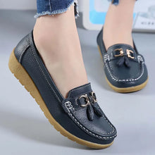 Load image into Gallery viewer, Women Sports Shoes Slip On Sneaker Zapatos Mujer Loafers Soft Leather Casual Shoes Female Sneakers