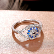 Charger l&#39;image dans la galerie, Personality Eye Shaped Finger Ring for Women Hip Hop Rock Blue Eyes Rings