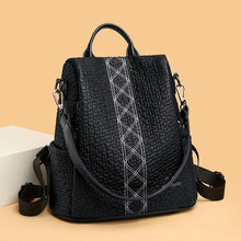 Charger l&#39;image dans la galerie, Fashion Leather Anti-theft Backpack Large Women shoulder travel backpack school bag a17