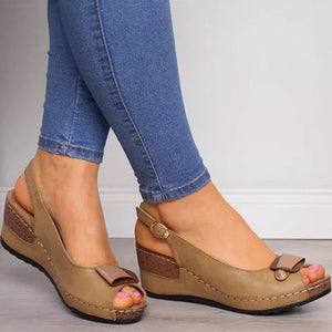 Women Pointed Toe Wedge Heels Sandals Summer Shoes Women Heeled Sandals