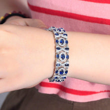 Charger l&#39;image dans la galerie, Green Cubic Zirconia Chain Link Party Bracelets for Women cw41 - www.eufashionbags.com