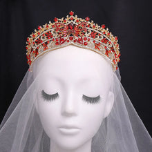 Load image into Gallery viewer, Baroque Rinestone Butterfly Tiaras Women Wedding Crystal Crown Diadem Hair Accessories