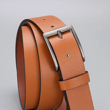 Carica l&#39;immagine nel visualizzatore di Gallery, Classic Men PU Leather Brown Belts Luxury Designer Pin Buckle Waist Strap Belt