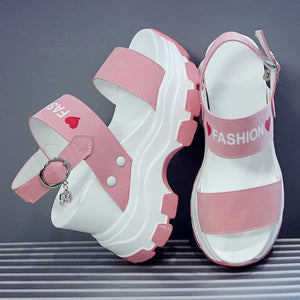 New Summer Platform Sandals Women Chunky High Heels Wedges Shoes