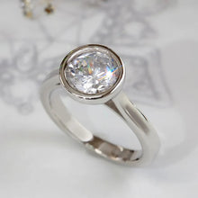 Cargar imagen en el visor de la galería, Luxury Solitaire Cubic Zirconia Rings for Women Wedding Engagement Rings Minimalist Eternity Jewelry