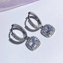 Charger l&#39;image dans la galerie, Trendy Silver Color Drop Earrings for Women Sparkling Cubic Zirconia Earrings x60