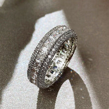 Carica l&#39;immagine nel visualizzatore di Gallery, Princess Cubic Zirconia Promise Rings Women Luxury Trendy Wedding Band Accessories n105