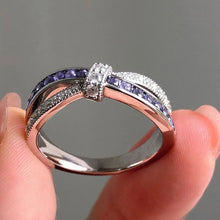 Charger l&#39;image dans la galerie, Special-interested Purple CZ Knot Rings for Women Wedding Accessories