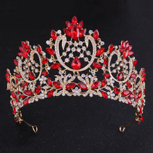 Load image into Gallery viewer, Luxury Crystal Rhinestone Tiaras and Crowns For Women Bride Vintage Prom Diadem Wedding Hair Accessories Jewelry