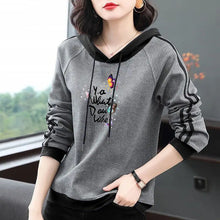 Load image into Gallery viewer, Cotton Hooded Sweatshirt Women&#39;s Spring Autumn Style New Coat Loose Jacket