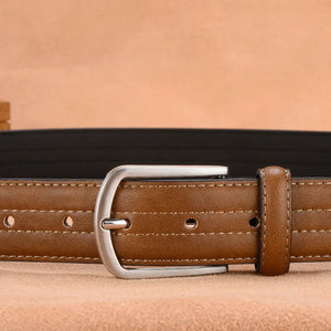 Fashion Pu Leather Belts For Men Pin Buckle Fancy Vintage Male Waist Belt for Jeans