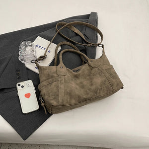 Retro Design PU Leather Shoulder Bags for Women Fashion Trendy Crossbody Bag