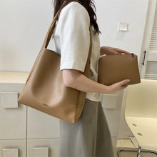 画像をギャラリービューアに読み込む, 2 PCS/SET Fashion Leather Tote Bag for Women Large Shoulder Bag z80