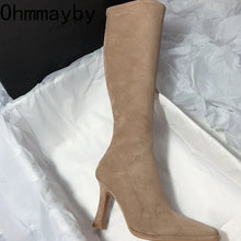 画像をギャラリービューアに読み込む, Spring Woman High Boots Fashion Pointed Toe High Heel Long Boots q73