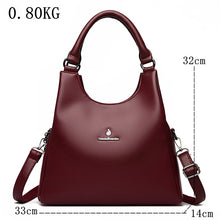 Carica l&#39;immagine nel visualizzatore di Gallery, Large Tote Women Shoulder Messenger Bag Luxury Leather Handbags a163