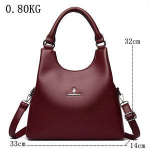Large Tote Women Shoulder Messenger Bag Luxury Leather Handbags a163