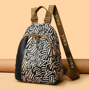 Striped Design Women's Backpacks Large Travel Backpack High Quality Oxford Cloth Girl Mochilas