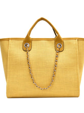 Cargar imagen en el visor de la galería, Women Chain Tote Bag Designer Shoulder Casual Bags Beach Canvas Handbags