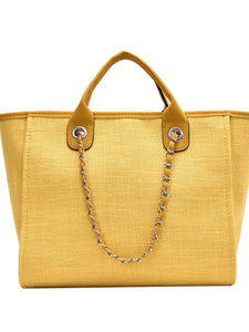 Women Chain Tote Bag Designer Shoulder Casual Bags Beach Canvas Handbags