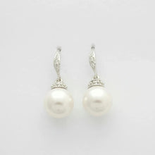 画像をギャラリービューアに読み込む, Trendy Women Imitation Pearl Dangle Earrings Silver Color Ear Accessories Wedding Jewelry