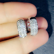Load image into Gallery viewer, Sparkling Crystal CZ Hoop Earrings for Women Daily Wear Temperament Ear Circle Earrings