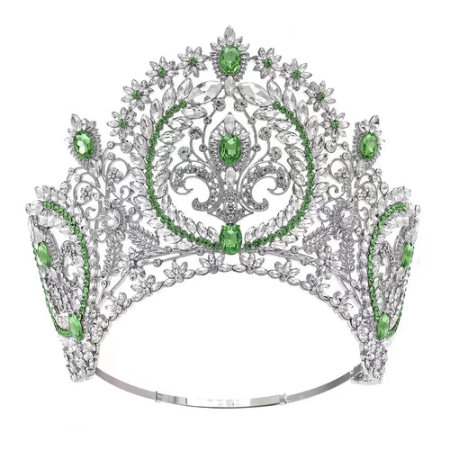 Luxury Miss Teen Earth Pageant Big Crown Adjustable Headband y100