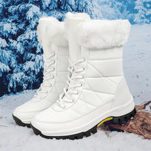 Charger l&#39;image dans la galerie, Women Snow Boots Warm Plush Comfortable Platform Shoes Lace-up Mid-Calf Boots