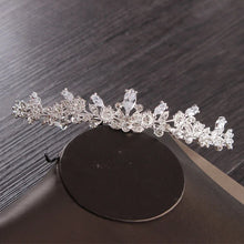 画像をギャラリービューアに読み込む, Luxury Cubic Zircon Leaves Bridal Jewelry Set Tiaras Crown Choker Necklace Earrings