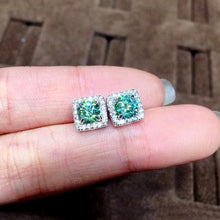 Load image into Gallery viewer, Light green Zirconia Ear Studs Fashion Women Daily Accessories Jewelry he17 - www.eufashionbags.com